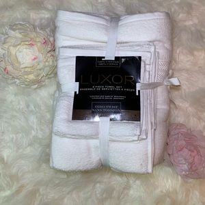 New 6 piece White Towel Set.